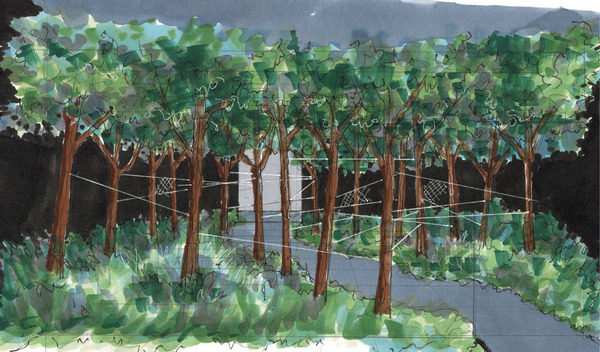 「ラグーナテンボス×『鬼滅の刃』追憶の試練 炭治郎の旅路」蜘蛛の森（C）吾峠呼世晴／集英社・アニプレックス・ufotable