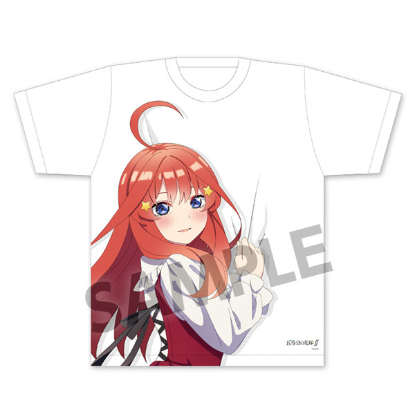 「五等分の花嫁∬ 描き下ろし抱きつかれTシャツ」各5,500円（税込）（C）春場ねぎ・講談社／「五等分の花嫁∬」製作委員会