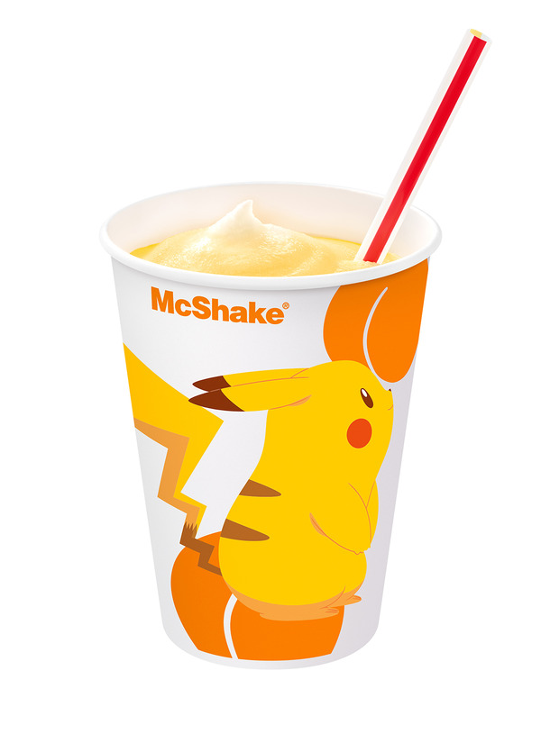 「スイーツトリオ フルーチュウ」マックシェイク 黄桃味（C）Nintendo･CR・GF・TX・SP・JK（C）Pokémon