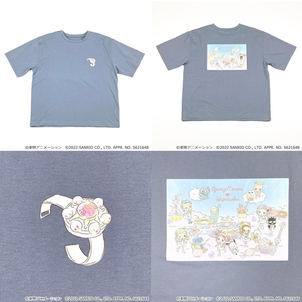 「おジャ魔女どれみ×はぴだんぶい バックプリントTシャツ」1,880円（税別）（C）T（C）'21 SANRIO