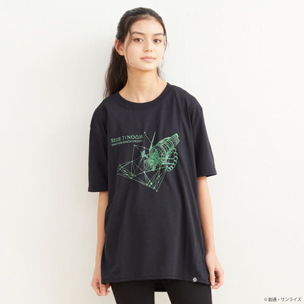 「STRICT-G BRING『機動戦士ガンダム』DRYCOTTONY Tシャツ」SIDE7柄（ブラック）（税込）6,380円（税込）（C）創通・サンライズ