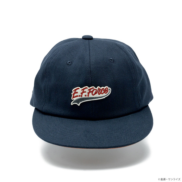 「STRICT-G.Fab Ebbets Field Flannels『機動戦士ガンダム』ベースボールキャップ」E.F.FORCE柄（ネイビー）6,050円（税込）（C）創通・サンライズ