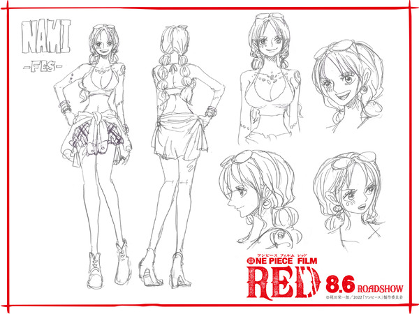 『ONE PIECE FILM RED』映画オリジナル“フェス衣裳”ナミ（C）尾田栄一郎／2022「ワンピース」製作委員会　