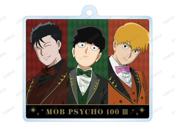 「描き下ろしイラスト マジシャンver. 集合 アクリルキーホルダー アニメイト限定特典」（C）ONE・小学館／「モブサイコ100 III」製作委員会
