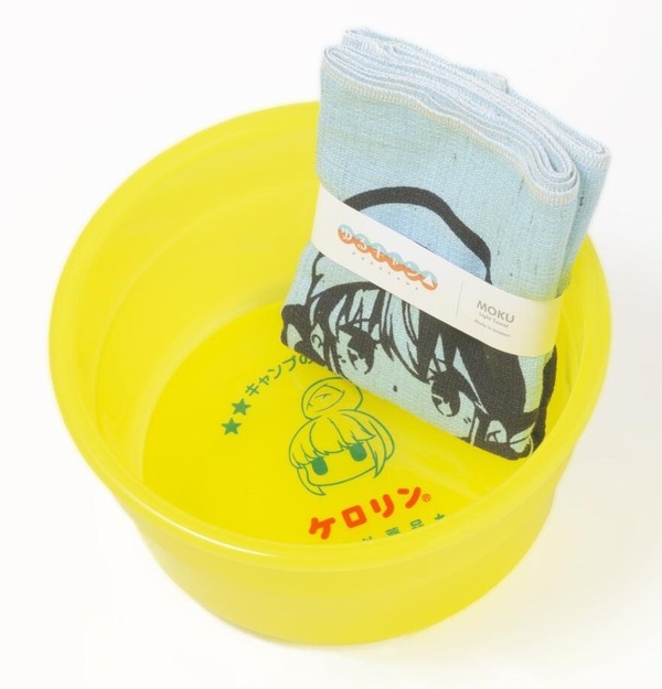 『ゆるキャン△』「MOKU×ゆるキャン△ ととのう志摩リンタオル」＆「ゆるキャン△ケロリン桶」（C）あｆろ・芳文社／野外活動委員会