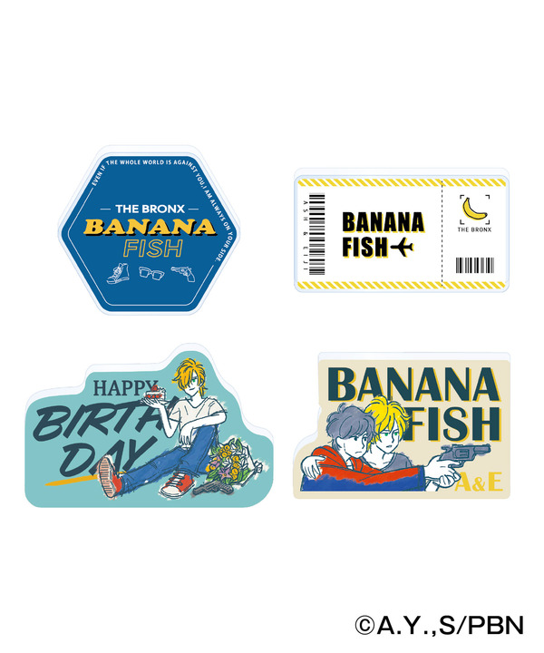TVアニメ『BANANA FISH』× ZOZOTOWN acrylic badge set（C）吉田秋生・小学館／Project BANANA FISH