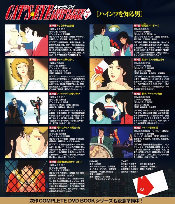 『キャッツ・アイ COMPLETE DVD BOOK』vol.4(C)北条司／コアミックス・TMS 1983