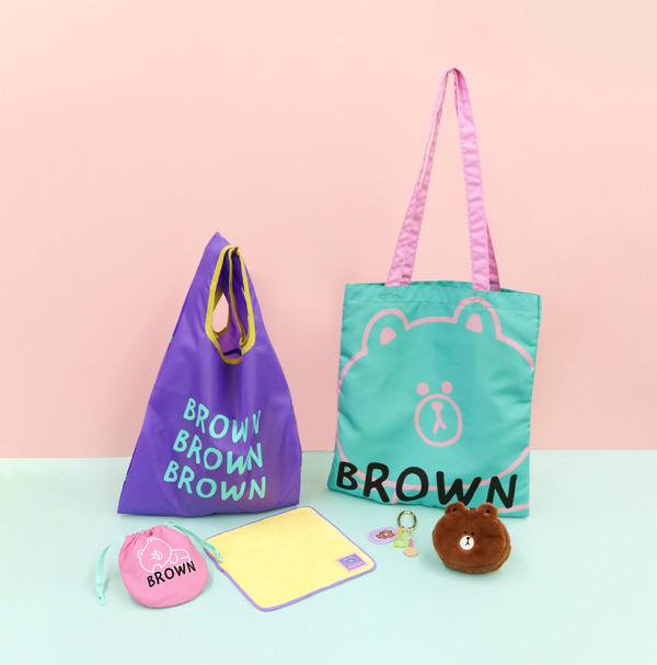 ラインアートエコバッグ、トートバッグ、巾着ポーチ、ハンドタオル、アクリルチャーム、ダイカットポーチ／オンラインストア「So Good ! LINE FRIENDS」商品ラインナップ　