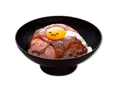 ぐでたまのローストビーフ丼 並（C）2023 SANRIO CO., LTD. TOKYO, JAPAN 　著作 株式会社サンリオ