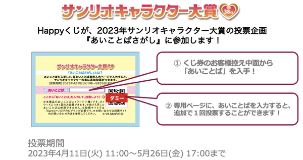 Happyくじ 『シナモロールのアイドルLOOKBOOK』(C)2023 SANRIO CO., LTD. APPROVAL. NO. E22030701