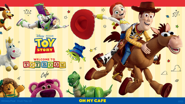 「トイ・ストーリー」OH MY CAFE キービジュアル（C）Disney/Pixar （C）Just Play,LLC Mr.Potato Head & Mrs. Potato Head are trademarks of Hasbro used with permission. （C）Hasbro. All Rights Reserved. （C）Mattel, Inc. All Rights Reserved