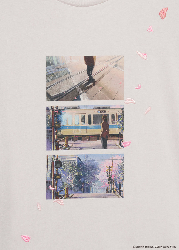 「新海誠Works」コラボレーションアイテム 君の姿を(秒速5センチメートル)｜Tシャツ（C）Makoto Shinkai / CoMix Wave Films