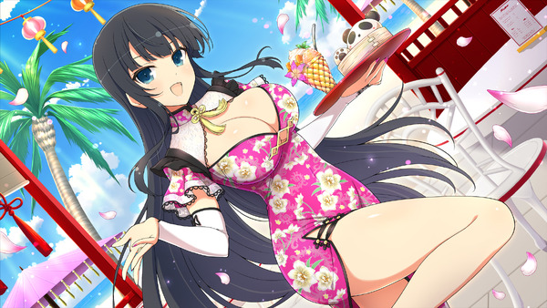 「＜閃乱覚醒前＞【SSR斑鳩(チャイナウェイトレス】」（C）Marvelous Inc.（C）HONEY PARADE GAMES Inc.