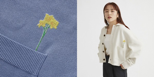 「LiNoH×伊東健人 Daffodils Knit JKT」（ダフォディルズ ニットジャケット）各27,940円（税込）