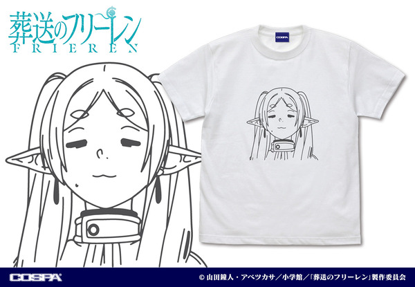 『葬送のフリーレン』「フリーレン フェイス Tシャツ」3,300円（税込）（C）山田鐘人・アベツカサ／小学館／「葬送のフリーレン」製作委員会