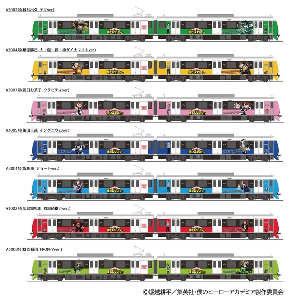 Shizuoka Rainbow Trainsコラボラッピング（C）堀越耕平／集英社・僕のヒーローアカデミア製作委員会