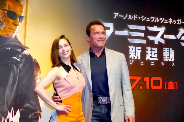 シュワちゃん「ターミネーター」では12年ぶりの来日　記者会見で明かした“テーマは親子愛”