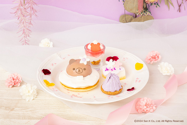 「コリラックマ＆チャイロイコグマカフェ」あまあまプレート（チャイロイコグマ）（C）2024 San-X Co., Ltd. All Rights Reserved.