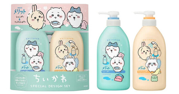「メリット」シャンプー×ちいかわコラボが実現！スペシャルデザインのボトルが3月2日より数量限定で発売―ちいかわたちと楽しく入浴しよう