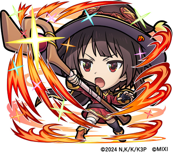 「TVアニメ『この素晴らしい世界に祝福を！3』×『コトダマン』」「めぐみん」（C）2024 暁なつめ・三嶋くろね／KADOKAWA／このすば3製作委員会