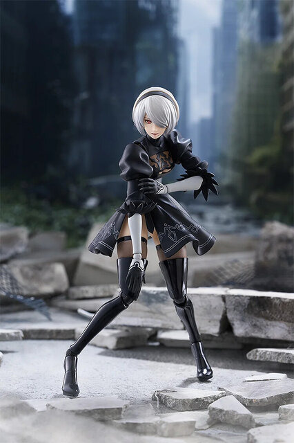 この太もも動かせるぞ！「NieR:Automata Ver1.1a」より「2B」がfigma化―ディスプレイを盛り上げる「ポッド０４２」「白の契約」なども付属