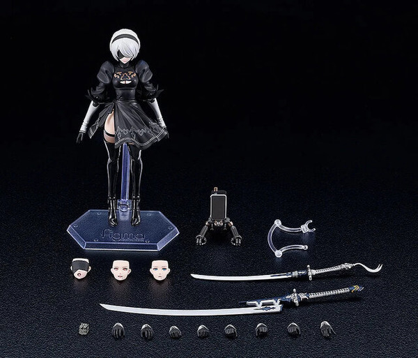 この太もも動かせるぞ！「NieR:Automata Ver1.1a」より「2B」がfigma化―ディスプレイを盛り上げる「ポッド０４２」「白の契約」なども付属