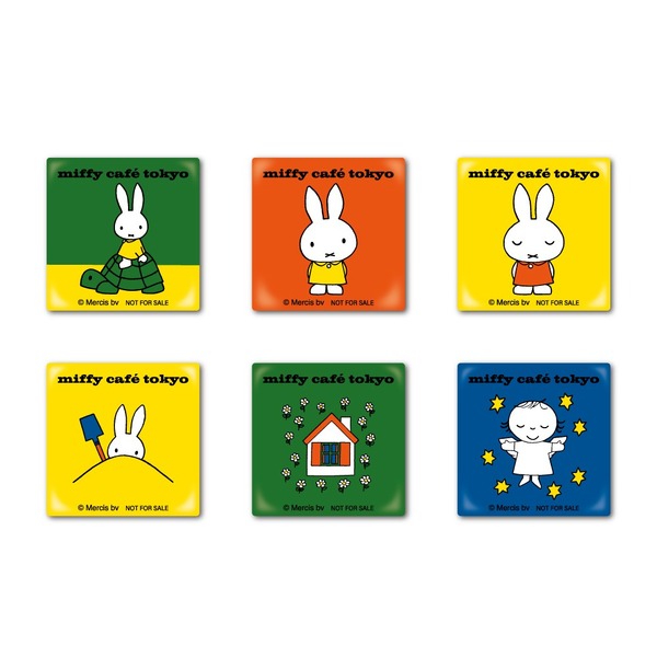 「miffy café tokyo」予約特典 缶バッジ（全16種）Illustrations Dick Bruna（C）copyright Mercis bv,1953-2025　www.miffy.com