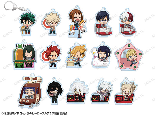 「TVアニメ『僕のヒーローアカデミア』 in 浅草花やしき」「トレーディング ちびキャラ アトラクションver. アクリルキーホルダー」