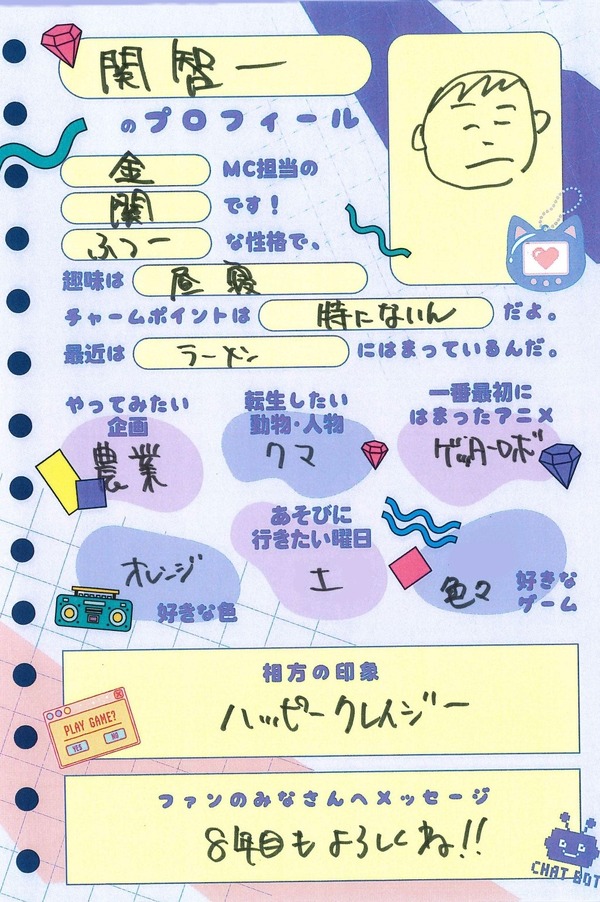 関智一さんプロフィール帳「声優と夜あそび2025」