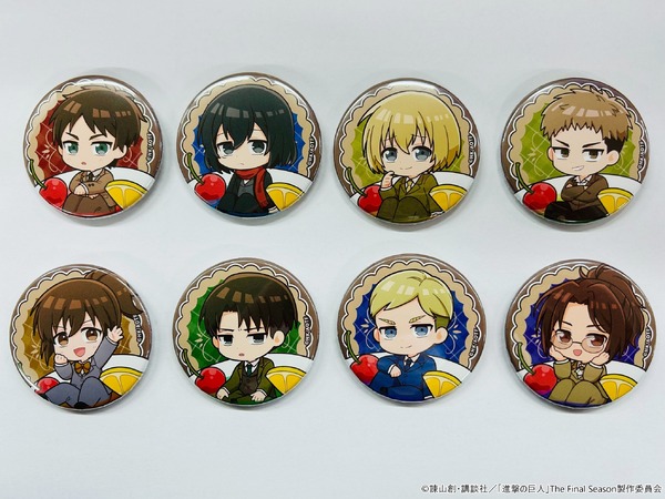 「まるくじ　TVアニメ『進撃の巨人』ちゃぽんっ！」小吉の「缶バッジ」（C）諫山創・講談社／「進撃の巨人」The Final Season製作委員会