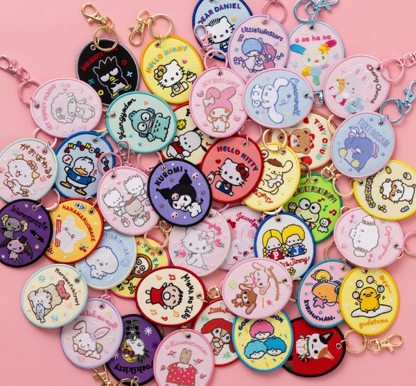 2025サンリオキャラクター大賞グッズ「刺繍ワッペンキーホルダー」（C）2025 SANRIO CO.,LTD.（C）2025 JMA Co.,Ltd.