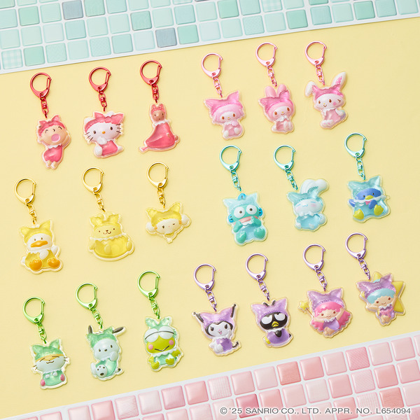 「ナムコで推し色！～カラフルバスタイム～」ぷっくりアクリルキーホルダー（C）'25 SANRIO CO., LTD. APPR. NO. L654094（C）Bandai Namco Amusement Inc.