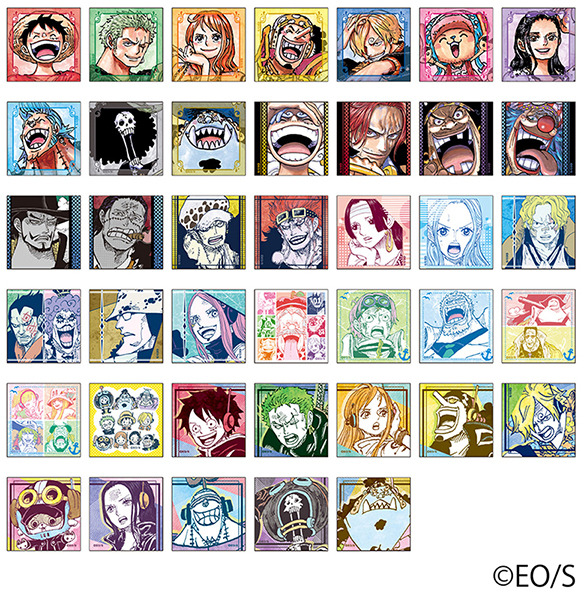 「ジャンプフェア in アニメイト2025」が4月25日から開催。『ONE PIECE』「スクエアステッカーコレクション 第1弾」（C）SHUEISHA Inc. All rights reserved.（C）EO/S