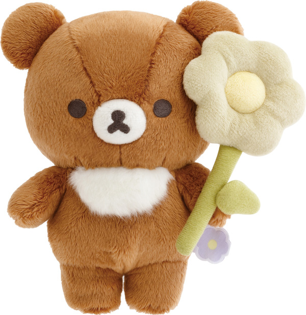 「リラックマ『BASIC RILAKKUMA Flower』ぬいぐるみ チャイロコグマ」（C）2025 SAN-X CO., LTD. ALL RIGHTS RESERVED.