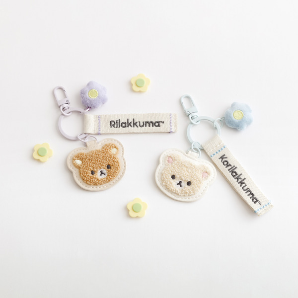 「リラックマ『BASIC RILAKKUMA Flower』ワッペンキーホルダー」各種（C）2025 SAN-X CO., LTD. ALL RIGHTS RESERVED.