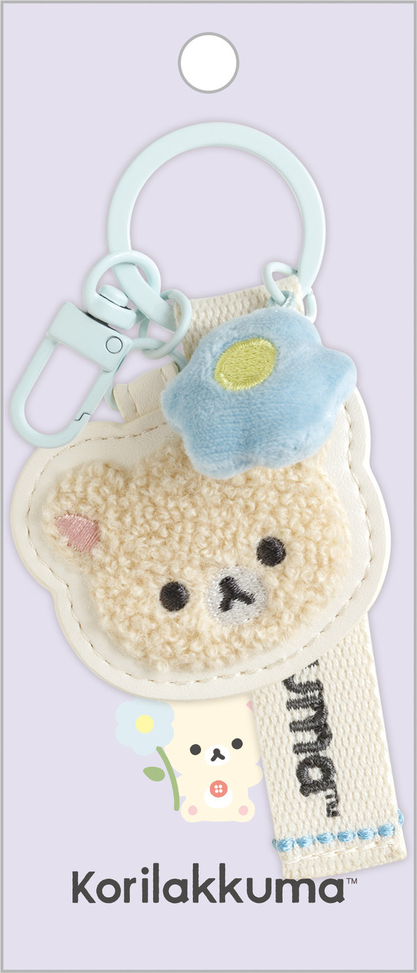 「リラックマ『BASIC RILAKKUMA Flower』ワッペンキーホルダー コリラックマ」（C）2025 SAN-X CO., LTD. ALL RIGHTS RESERVED.