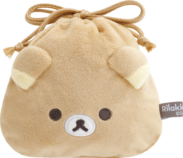 「リラックマ『BASIC RILAKKUMA Flower』ぬいぐるみ巾着コレクション リラックマ」（C）2025 SAN-X CO., LTD. ALL RIGHTS RESERVED.