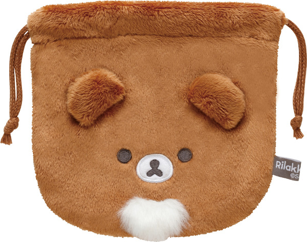 「リラックマ『BASIC RILAKKUMA Flower』ぬいぐるみ巾着コレクション チャイロイコグマ」（C）2025 SAN-X CO., LTD. ALL RIGHTS RESERVED.