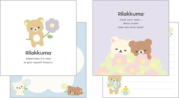 「リラックマ『BASIC RILAKKUMA Flower』スクエアメモ」（C）2025 SAN-X CO., LTD. ALL RIGHTS RESERVED.