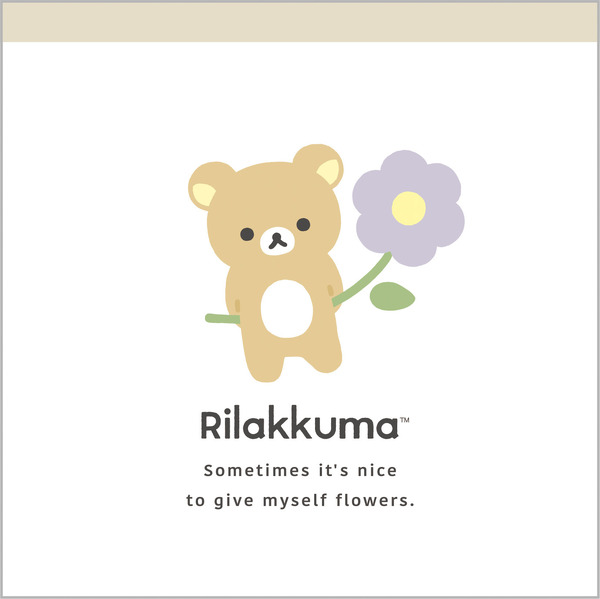 「リラックマ『BASIC RILAKKUMA Flower』スクエアメモ」（C）2025 SAN-X CO., LTD. ALL RIGHTS RESERVED.