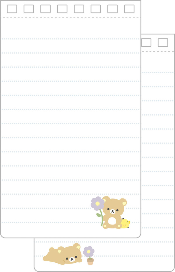 「リラックマ『BASIC RILAKKUMA Flower』ロングSPメモ リラックマ＆キイロイトリ」（C）2025 SAN-X CO., LTD. ALL RIGHTS RESERVED.