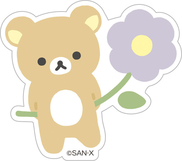 「リラックマ『BASIC RILAKKUMA Flower』ステッカー」（C）2025 SAN-X CO., LTD. ALL RIGHTS RESERVED.
