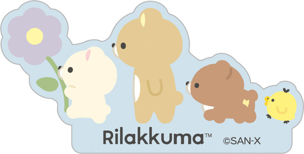 「リラックマ『BASIC RILAKKUMA Flower』ステッカー」（C）2025 SAN-X CO., LTD. ALL RIGHTS RESERVED.