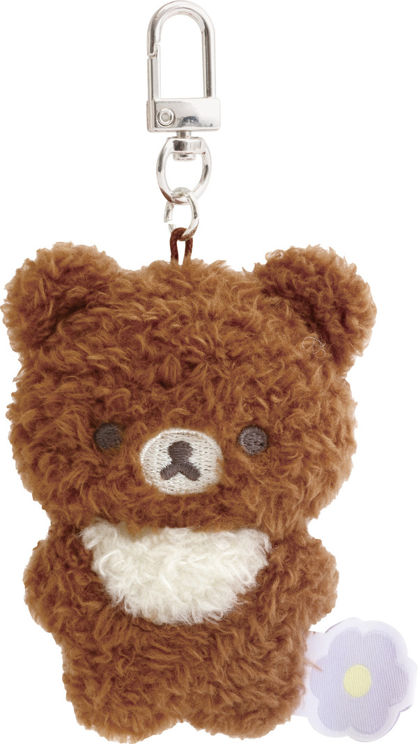 「リラックマ『BASIC RILAKKUMA Flower』ぶらさげぬいぐるみ チャイロイコグマ」（C）2025 SAN-X CO., LTD. ALL RIGHTS RESERVED.