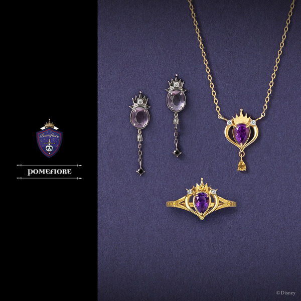 TUfave『ディズニー ツイステッドワンダーランド』コレクションジュエリー「ポムフィオーレ寮」（C）Disney