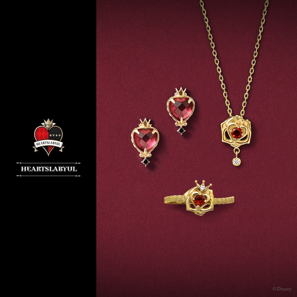 TUfave『ディズニー ツイステッドワンダーランド』コレクションジュエリー「ハーツラビュル寮」（C）Disney