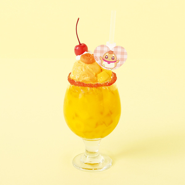 「ぷちきゅあはじめてかふぇ」のコラボドリンク「つばさのオレンジフロート」（C）ぷちきゅあぱーとなーず