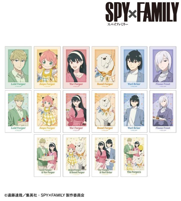 TVアニメ『SPY×FAMILY』「描き下ろし ホリデーパーティーver. トレーディングインスタントカメラ風イラストカード」（C）遠藤達哉／集英社・SPY×FAMILY製作委員会</p>