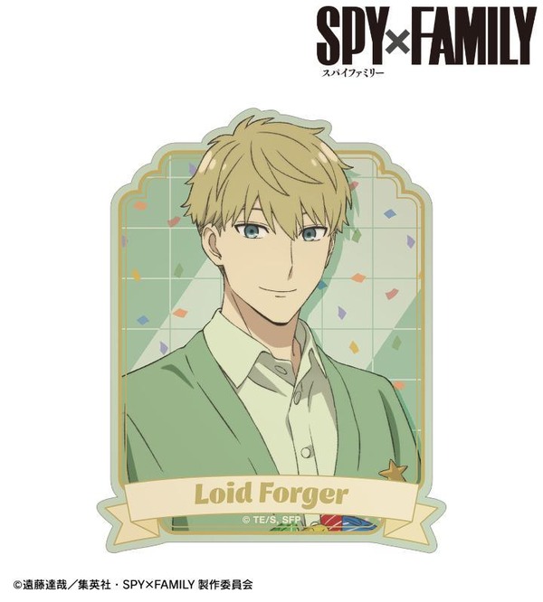 TVアニメ『SPY×FAMILY』「描き下ろし ロイド・フォージャー ホリデーパーティーver. トラベルステッカー」（C）遠藤達哉／集英社・SPY×FAMILY製作委員会</p>