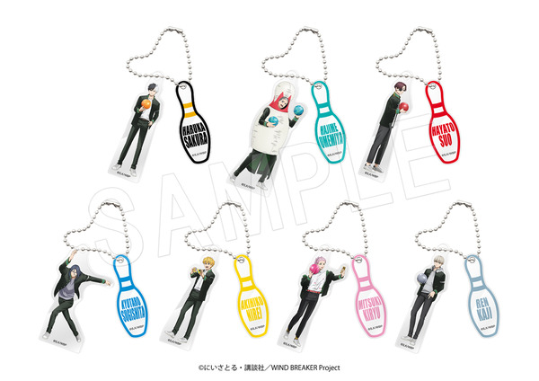 『WIND BREAKER』 × ROUND1 コラボの新グッズ「アクリルキーホルダー ROUND1ver.」（C）にいさとる・講談社／WIND BREAKER Project